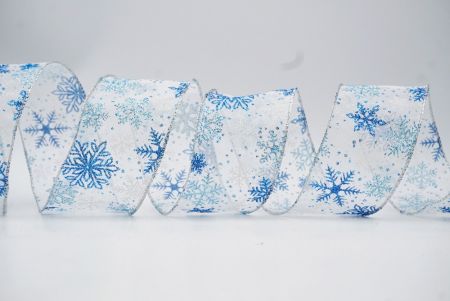 Wstążka Snowflake Shimmer_KF7591G-1T_niebieski